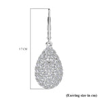 Luxuriant Lab Grown Diamond (SI-GH) Earring with Lever Back in Rhodium Overlay Sterling Silver