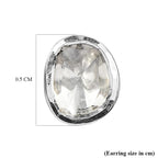 Luxuriant - Lab Grown Diamond Earring with Push Post in Rhodium Overlay Sterling Silver