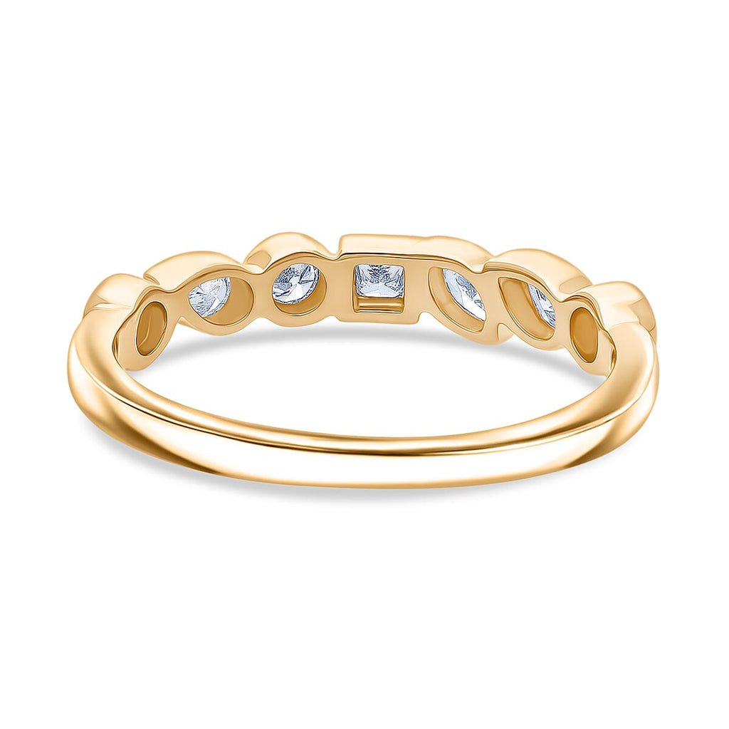 Luxuriant SI-GH Lab Grown Diamond Eternity Ring in 18K Vermeil Yellow Gold Plated Sterling Silver 0.50 cts