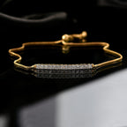 Luxuriant (SI-G-H) Lab Grown Diamond Adjustable Bracelet (Size - 10.5) in 18K Vermeil Yellow Gold Plated Sterling Silver 0.52 Ct.