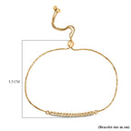 Luxuriant (SI-G-H) Lab Grown Diamond Adjustable Bracelet (Size - 10.5) in 18K Vermeil Yellow Gold Plated Sterling Silver 0.52 Ct.