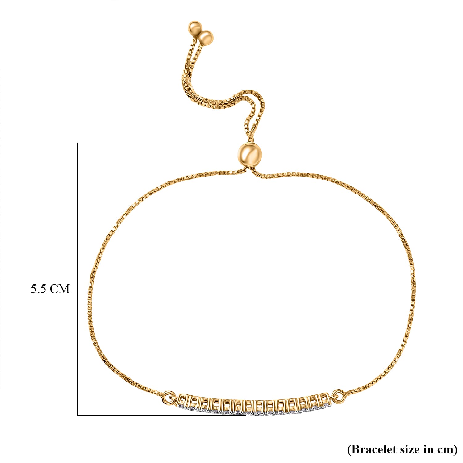 LUXURIANT 0.5 Ct. Lab Grown Diamond Cluster Bracelet in 18K Vermeil Yellow Gold Sterling Silver 8356113 5