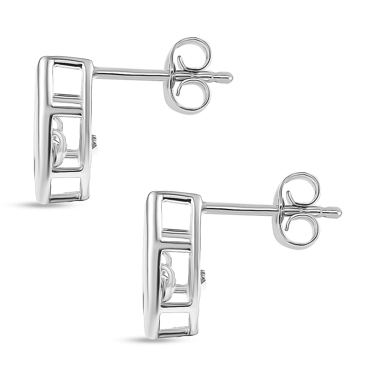 LUXURIANT Lab Grown Diamond TearDrop Solitaire Earring in Rhodium Overlay Sterling Silver 0.21 Ct. 8466147 4