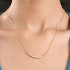 LUXURIANT SI-G-H Lab Grown Diamond Necklace (Size - 20) in 18K Vermeil Yellow Gold Plated Sterling Silver 1.01 Ct.