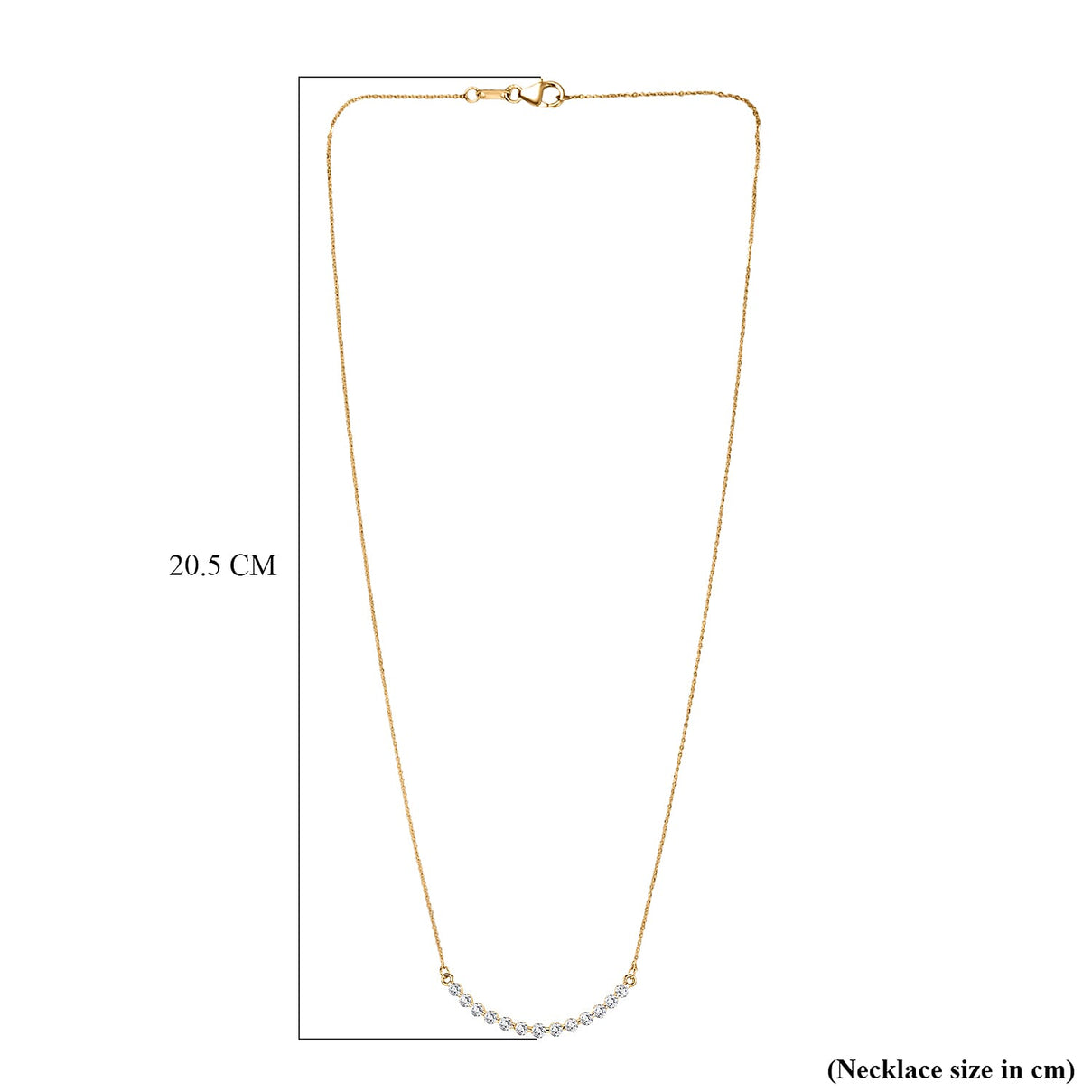LUXURIANT 1 Ct. Lab Grown Diamond Necklace (Size - 20) in 18K Vermeil Yellow Gold Plated Sterling Silver (SI-G-H) 8381328 6