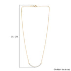 LUXURIANT SI-G-H Lab Grown Diamond Necklace (Size - 20) in 18K Vermeil Yellow Gold Plated Sterling Silver 1.01 Ct.