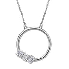 Luxuriant Lab Grown Diamond (VS-EF) Necklace (Size 20) with Lobster Clasp in Rhodium Overlay Sterling Silver 0.79 Ct.