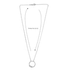Luxuriant Lab Grown Diamond (VS-EF) Necklace (Size 20) with Lobster Clasp in Rhodium Overlay Sterling Silver 0.79 Ct.
