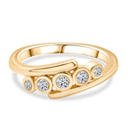 Luxuriant Lab Grown Diamond Ring in 18K Vermeil Yellow Gold Plated Sterling Silver