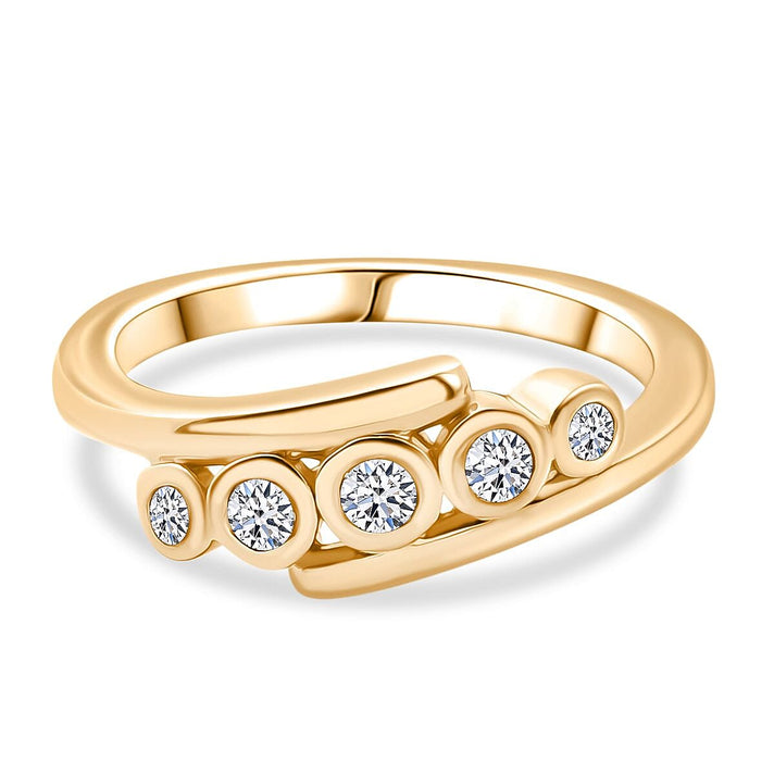 Luxuriant Lab Grown Diamond Ring in 18K Vermeil Yellow Gold Plated Sterling Silver 8261544 1
