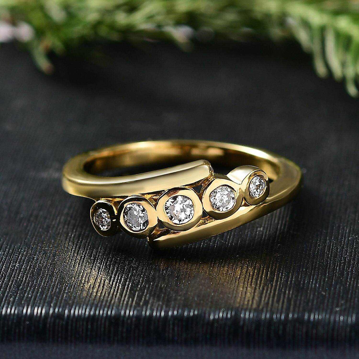 Luxuriant Lab Grown Diamond Ring in 18K Vermeil Yellow Gold Plated Sterling Silver 8261544 2