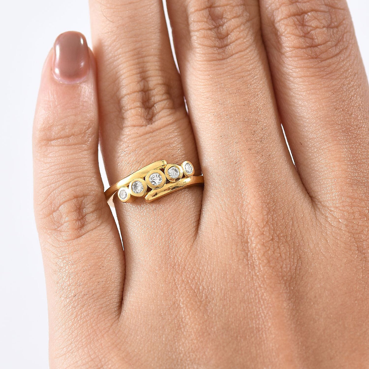 Luxuriant Lab Grown Diamond Ring in 18K Vermeil Yellow Gold Plated Sterling Silver 8261544 3