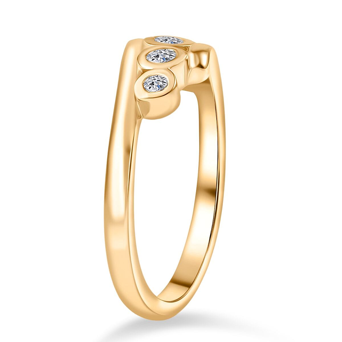 Luxuriant Lab Grown Diamond Ring in 18K Vermeil Yellow Gold Plated Sterling Silver 8261544 4