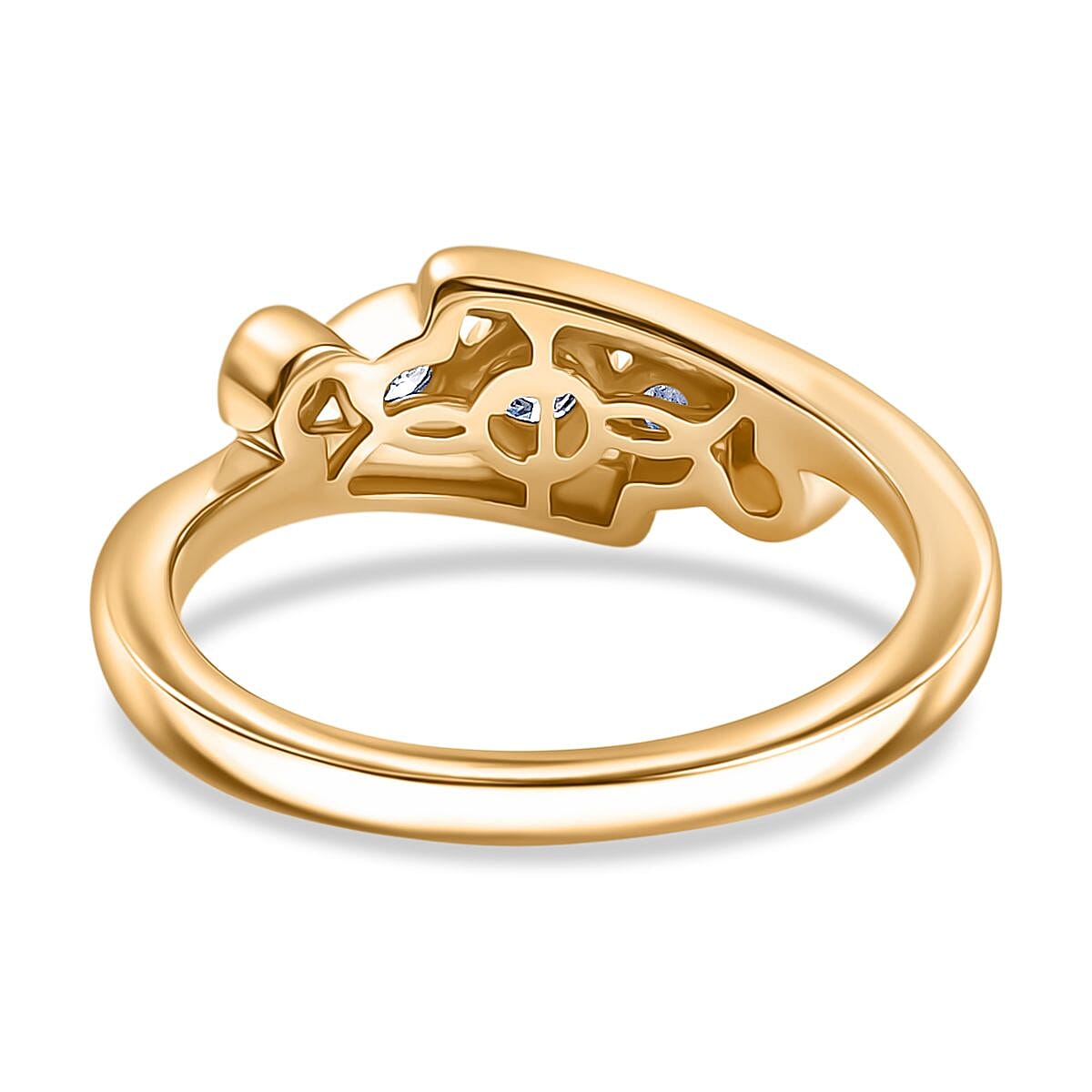 Luxuriant Lab Grown Diamond Ring in 18K Vermeil Yellow Gold Plated Sterling Silver 8261544 5