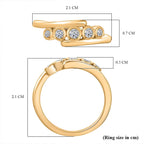Luxuriant Lab Grown Diamond Ring in 18K Vermeil Yellow Gold Plated Sterling Silver
