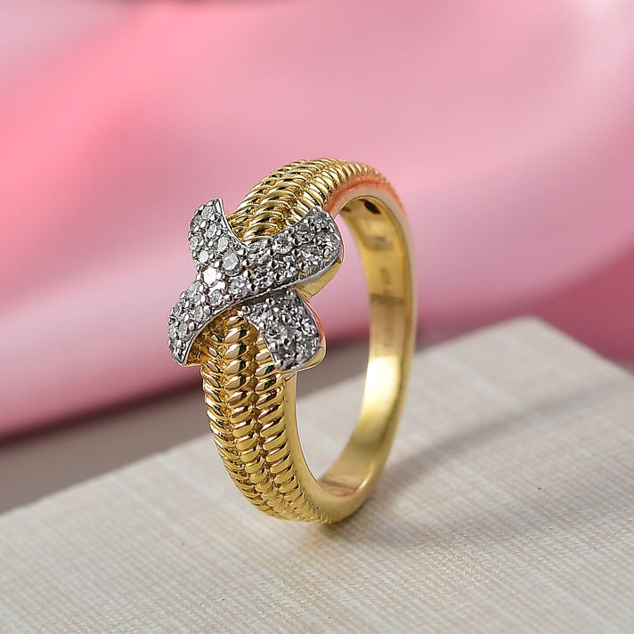 LUXURIANT Lab Grown Diamond Ring in 18K Vermeil Yellow Gold Plated Sterling Silver (SI-GH) 8274869 2