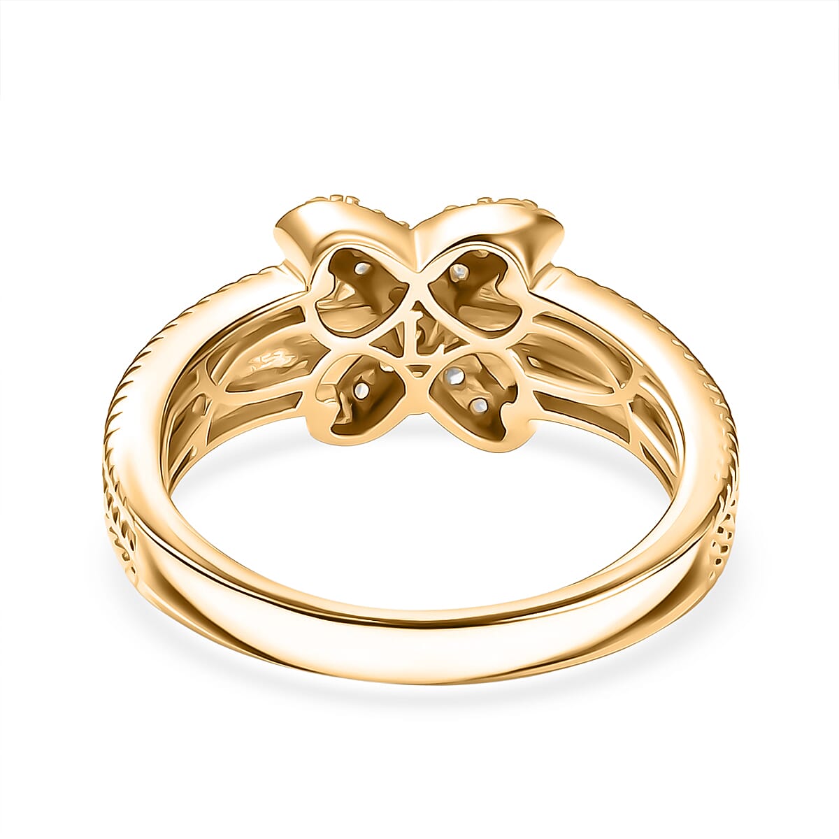 LUXURIANT Lab Grown Diamond Ring in 18K Vermeil Yellow Gold Plated Sterling Silver (SI-GH) 8274870 5