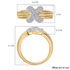 Luxuriant Lab Grown Diamond (SI-GH) Ring in 18K Vermeil Yellow Gold Plated Sterling Silver 0.33 Ct.