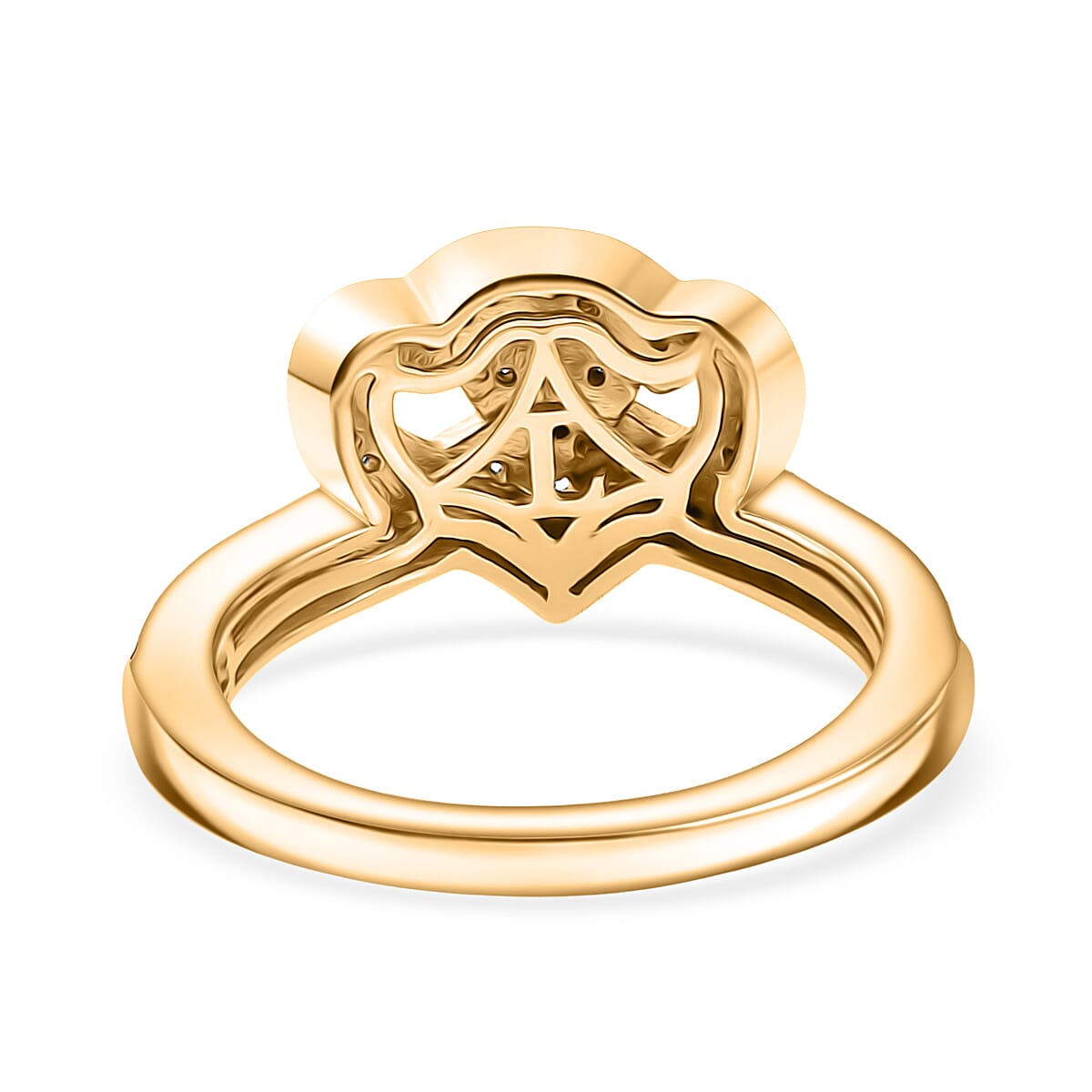 LUXURIANT Lab Grown Diamond Heart Ring in 18K Vermeil Yellow Gold Plated Sterling Silver 8286180 5