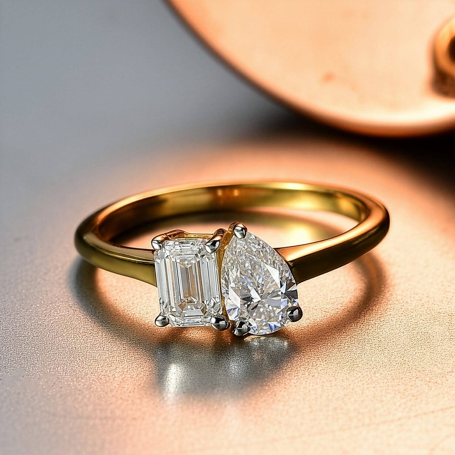RACHEL GALLEY SGL Certified (VS-E-F) Lab Grown Diamond Ring in 18K Vermeil Yellow Gold Plated Sterling Silver 1.04 Ct. 8343019 2