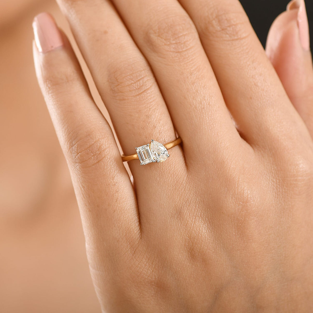 RACHEL GALLEY SGL Certified (VS-E-F) Lab Grown Diamond Ring in 18K Vermeil Yellow Gold Plated Sterling Silver 1.04 Ct. 8343019 3