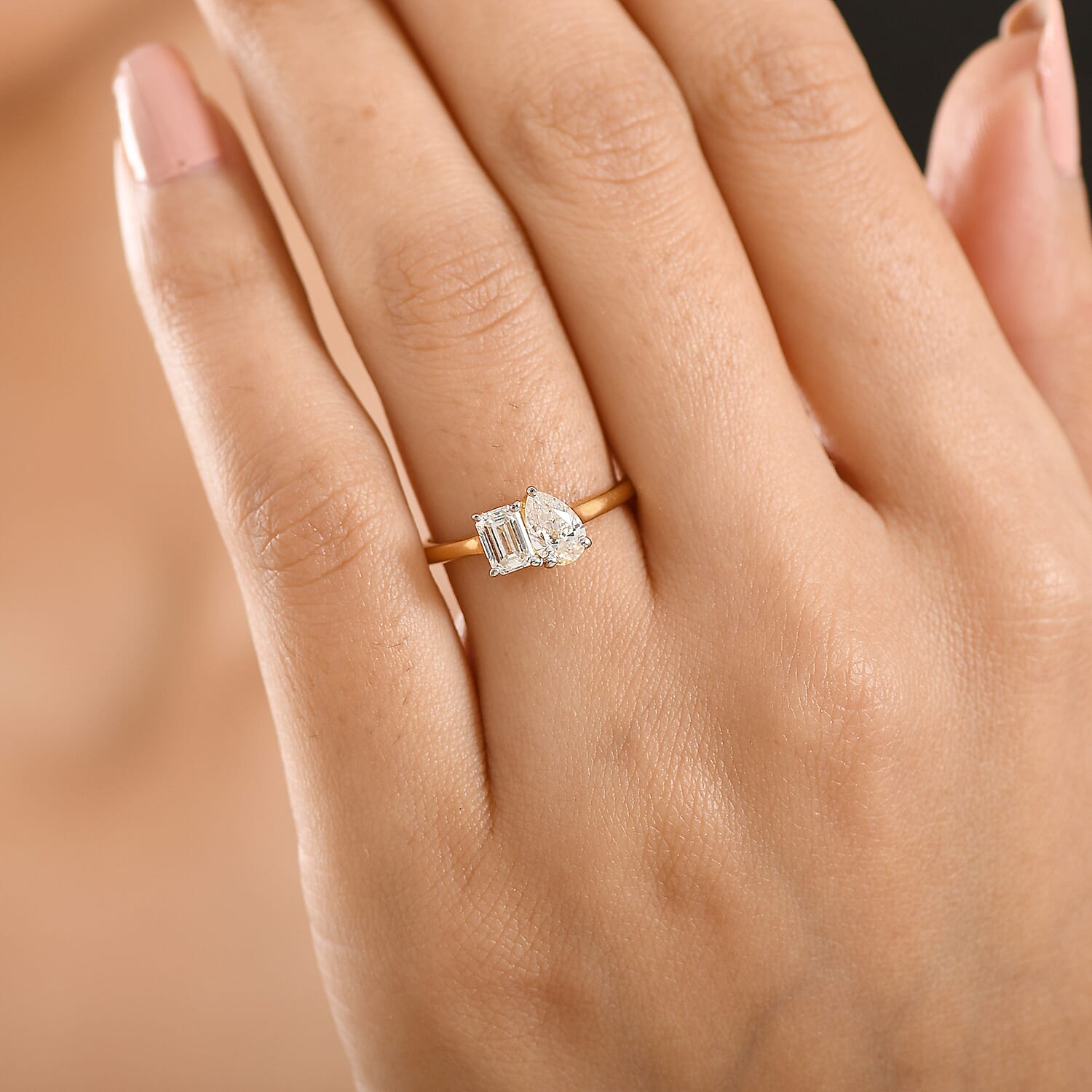 RACHEL GALLEY SGL Certified (VS-E-F) Lab Grown Diamond Ring in 18K Vermeil Yellow Gold Plated Sterling Silver 1.04 Ct. 8343019 3