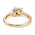 RACHEL GALLEY SGL Certified (VS-E-F) Lab Grown Diamond Ring in 18K Vermeil Yellow Gold Plated Sterling Silver 1.04 Ct.