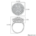 Hollywood Boulevard Collection - Luxuriant Lab Grown Diamond (SI-G-H) Fancy Ring in Platinum Overlay Sterling Silver 3.00 Ct.