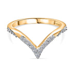 Luxuriant Lab Grown Diamond Half Eternity Band Ring in 18K YG VermeilSterling Silver  0.246  Ct.