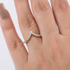 Luxuriant Lab Grown Diamond Half Eternity Band Ring in 18K YG VermeilSterling Silver  0.246  Ct.