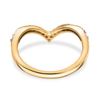 Luxuriant Lab Grown Diamond Half Eternity Band Ring in 18K YG VermeilSterling Silver  0.246  Ct.