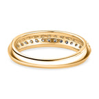 Luxuriant Lab Grown Diamond Half Eternity Band Ring in 18K YG VermeilSterling Silver  0.450  Ct.