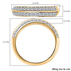 Luxuriant Lab Grown Diamond Half Eternity Band Ring in 18K YG VermeilSterling Silver  0.450  Ct.