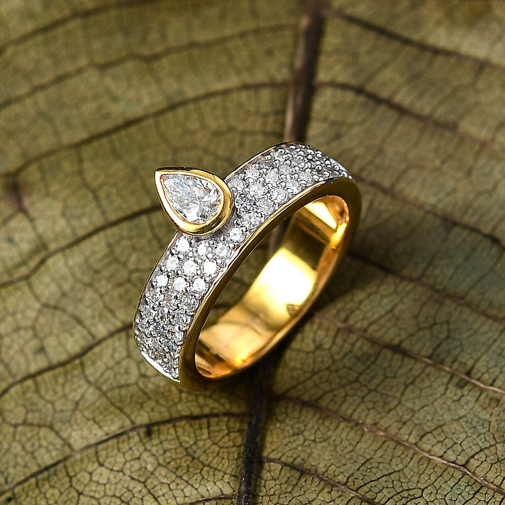 LUXURIANT 1 Ct. Lab Grown Diamond Cluster Drop Ring 8271174 2