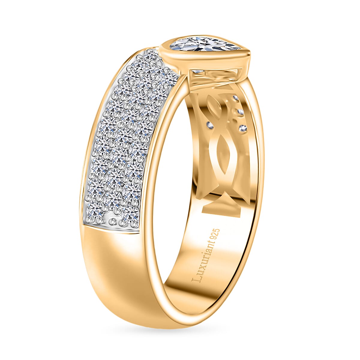 LUXURIANT 1 Ct. Lab Grown Diamond Cluster Drop Ring 8271174 4