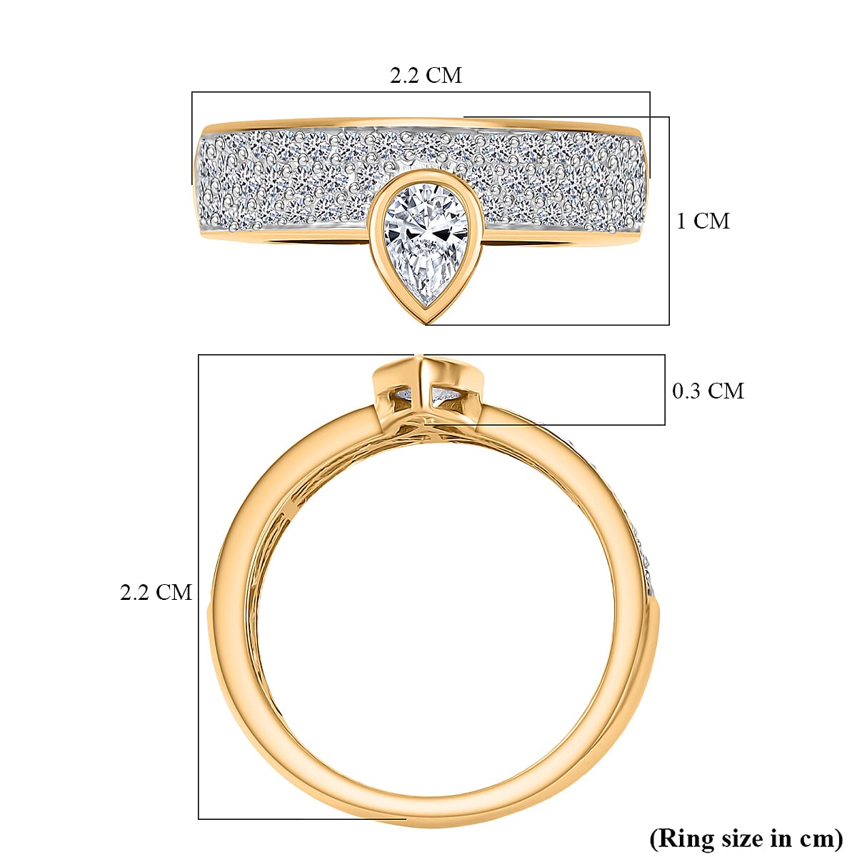 LUXURIANT 1 Ct. Lab Grown Diamond Cluster Drop Ring 8271174 6