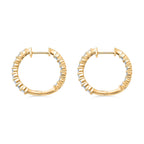 Luxuriant Lab Grown Diamond (SI-GH) J Hoop Half Hoop Earring in 18K Vermeil Yellow Gold Plated Sterling Silver 1.89 Ct, Silver Wt. 5.22 Gms.