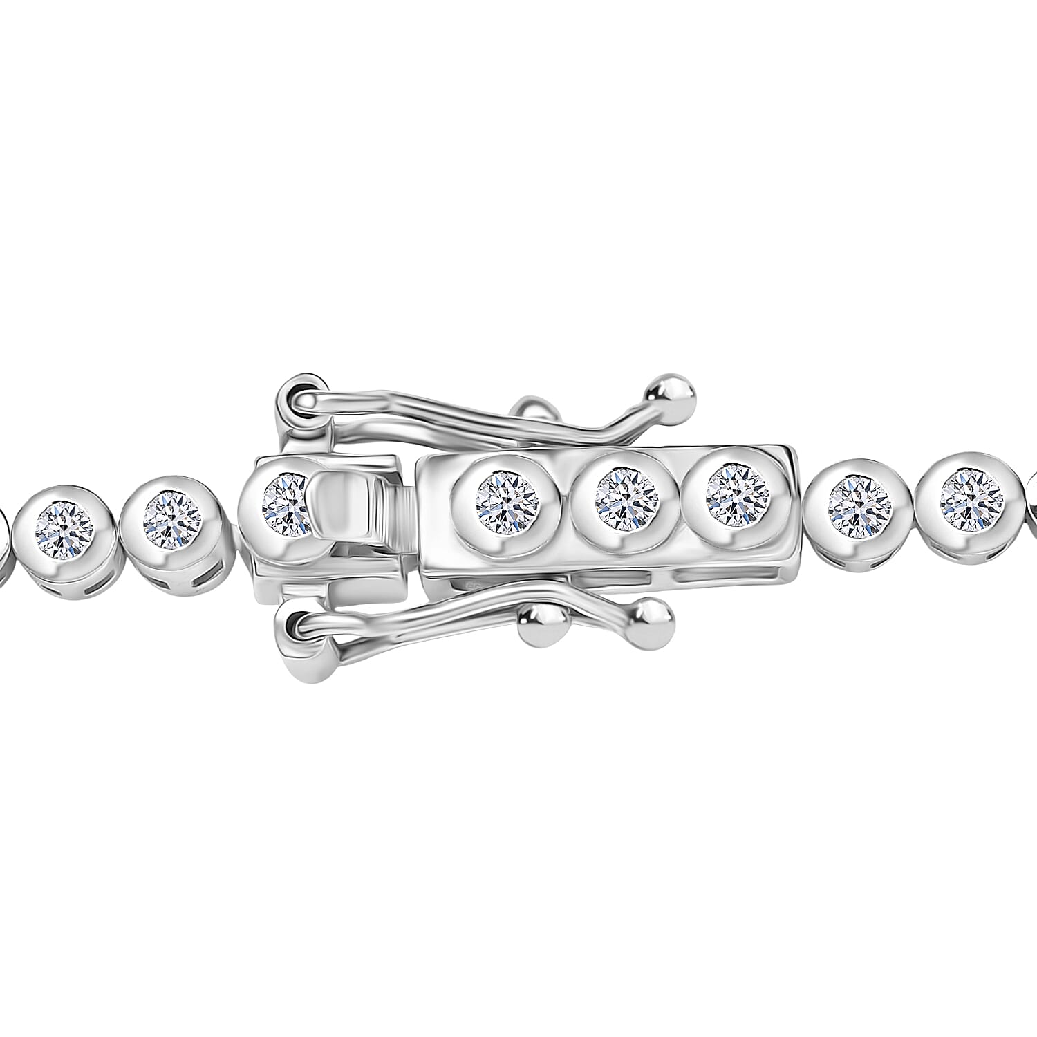 LUXURIANT 6 Ct. Lab Grown Diamond Line Necklace in Rhodium Overlay Sterling Silver, 20 Inch 8286596 5