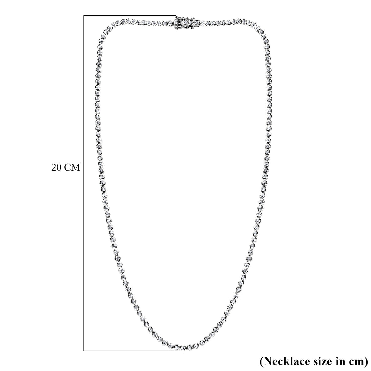LUXURIANT 6 Ct. Lab Grown Diamond Line Necklace in Rhodium Overlay Sterling Silver, 20 Inch 8286596 6