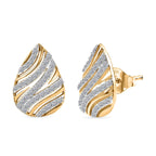 Luxuriant Lab Grown Diamond Main Stone With Side Stone Earring in 18K YG VermeilSterling Silver  0.988  Ct.