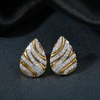 Luxuriant Lab Grown Diamond Main Stone With Side Stone Earring in 18K YG VermeilSterling Silver  0.988  Ct.