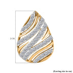 Luxuriant Lab Grown Diamond Main Stone With Side Stone Earring in 18K YG VermeilSterling Silver  0.988  Ct.
