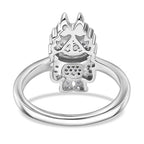 Luxuriant Round Cut Lab Grown Diamond (SI-GH) Ring in Rhodium Overlay Sterling Silver 0.25 Ct.