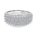 Luxuriant Lab Grown Diamond (SI-GH) Ring in Rhodium Overlay Sterling Silver 1.00 Ct, Silver Wt. 5.50 Gms.