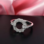 Luxuriant Lab Grown Diamond (SI-GH) Ring in Rhodium Overlay Sterling Silver 0.50 Ct.