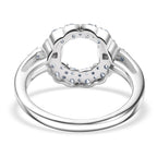 Luxuriant Lab Grown Diamond (SI-GH) Ring in Rhodium Overlay Sterling Silver 0.50 Ct.