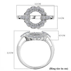 Luxuriant Lab Grown Diamond (SI-GH) Ring in Rhodium Overlay Sterling Silver 0.50 Ct.