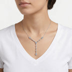 Luxuriant -  Lab Grown Diamond (VS E-F)  Necklace (Size - 20-2 Ext) in Rhodium Overlay Sterling Silver 1.00 Ct.