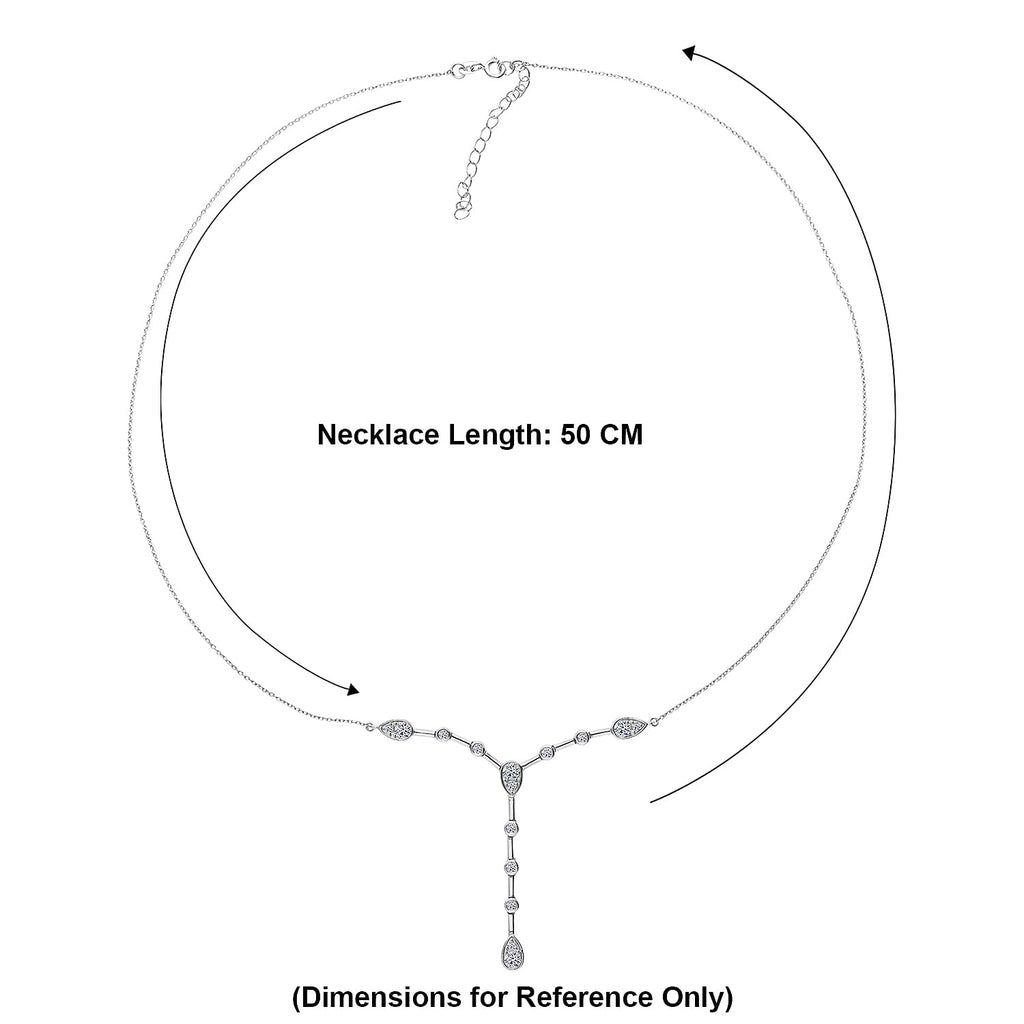 Luxuriant -  Lab Grown Diamond (VS E-F)  Necklace (Size - 20-2 Ext) in Rhodium Overlay Sterling Silver 1.00 Ct.