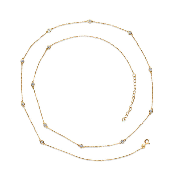 Luxuriant - Lab Grown Diamond (SI/G-H) Necklace (Size - 30+2 Ext) in 18K Vermeil Yellow Gold Plated Sterling Silver 1.00 Ct. 8563536 1